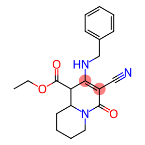 ETHYL2-BENZYLAMINO-3-CYANO-4-OXO-1,6,7,8,9,9A-HEXAHYDRO-4H-QUINOLIZINE-1-CARBOXYLATE