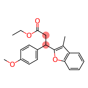 ETHYL-3-(P-METHOXYPHENYL)-3-(3-METHYLBENZO(B)FURAN-2-YL)PROPIONATE