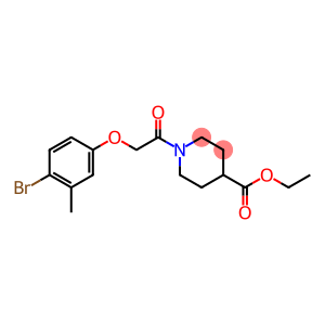 ethyl 1-[(4-bromo-3-methylphenoxy)acetyl]-4-piperidinecarboxylate