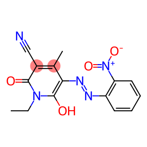 1-ethyl-6-hydroxy-5-({2-nitrophenyl}diazenyl)-4-methyl-2-oxo-1,2-dihydro-3-pyridinecarbonitrile