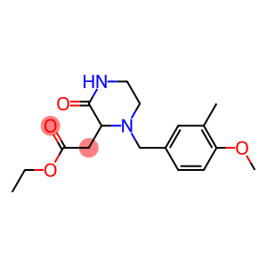 ethyl 2-[1-(4-methoxy-3-methylbenzyl)-3-oxo-2-piperazinyl]acetate