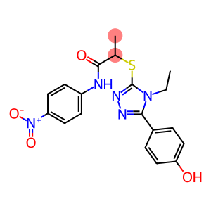 2-{[4-ethyl-5-(4-hydroxyphenyl)-4H-1,2,4-triazol-3-yl]sulfanyl}-N-{4-nitrophenyl}propanamide