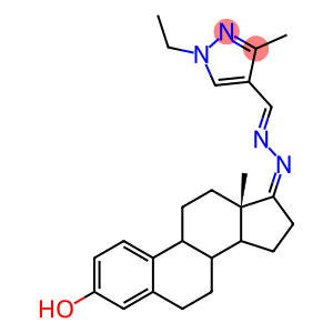 1-ethyl-3-methyl-1H-pyrazole-4-carbaldehyde [3-hydroxyestra-1,3,5(10)-trien-17-ylidene]hydrazone