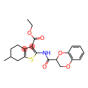 ethyl 2-[(2,3-dihydro-1,4-benzodioxin-2-ylcarbonyl)amino]-6-methyl-4,5,6,7-tetrahydro-1-benzothiophene-3-carboxylate