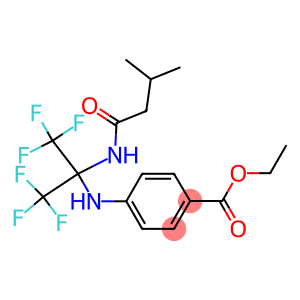 ethyl 4-{[2,2,2-trifluoro-1-[(3-methylbutanoyl)amino]-1-(trifluoromethyl)ethyl]amino}benzoate