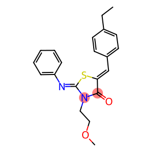 5-(4-ethylbenzylidene)-3-(2-methoxyethyl)-2-(phenylimino)-1,3-thiazolidin-4-one