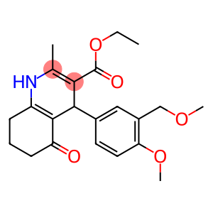 ethyl 4-[4-methoxy-3-(methoxymethyl)phenyl]-2-methyl-5-oxo-1,4,5,6,7,8-hexahydro-3-quinolinecarboxylate