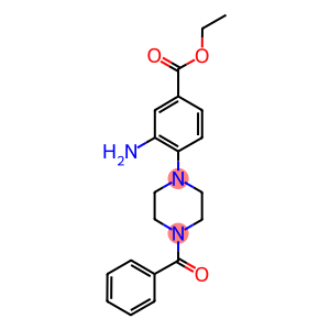 ethyl 3-amino-4-(4-benzoyl-1-piperazinyl)benzoate