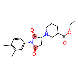 ethyl 1-[1-(3,4-dimethylphenyl)-2,5-dioxo-3-pyrrolidinyl]-3-piperidinecarboxylate