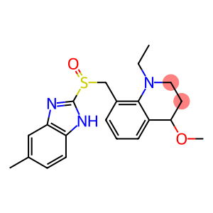 1-Ethyl-1,2,3,4-tetrahydro-4-methoxy-8-(5-methyl-1H-benzimidazol-2-ylsulfinylmethyl)quinoline