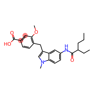 4-[5-(2-Ethylpentanoylamino)-1-methyl-1H-indol-3-ylmethyl]-3-methoxybenzoic acid