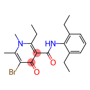 2-Ethyl-5-bromo-1,4-dihydro-1,6-dimethyl-N-(2,6-diethylphenyl)-4-oxopyridine-3-carboxamide