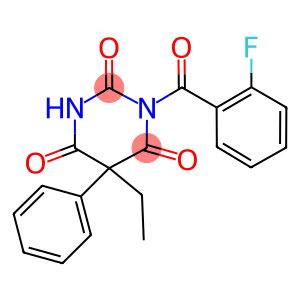 5-ETHYL-1-(2-FLUOROBENZOYL)-5-PHENYLPYRIMIDINE-2,4,6(1H,3H,5H)-TRIONE