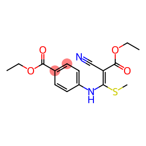 ethyl 4-{[2-cyano-3-ethoxy-1-(methylthio)-3-oxoprop-1-enyl]amino}benzoate