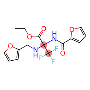 ethyl 3,3,3-trifluoro-2-[(2-furylcarbonyl)amino]-2-[(2-furylmethyl)amino]propanoate