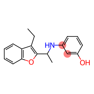 3-{[1-(3-ethyl-1-benzofuran-2-yl)ethyl]amino}phenol