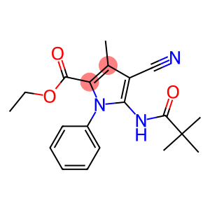 ethyl 4-cyano-5-[(2,2-dimethylpropanoyl)amino]-3-methyl-1-phenyl-1H-pyrrole-2-carboxylate