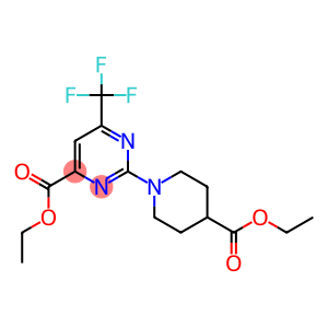 Ethyl 2-(4-(ethoxycarbonyl)piperidin-1-yl)-6-(trifluoromethyl)pyrimidine-4-carboxylate