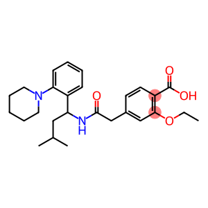 2-Ethoxy-4-[[3-methyl-1-(2-piperidinophenyl)butyl]carbamoylmethyl]benzoic acid