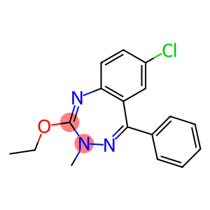 2-Ethoxy-3-methyl-5-phenyl-7-chloro-3H-1,3,4-benzotriazepine