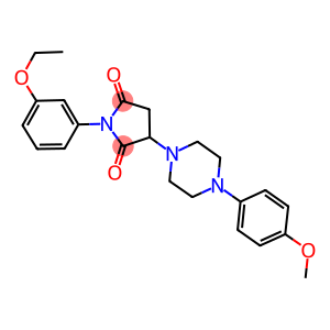 1-(3-ethoxyphenyl)-3-[4-(4-methoxyphenyl)-1-piperazinyl]-2,5-pyrrolidinedione