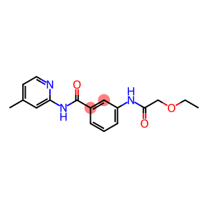 3-[(ethoxyacetyl)amino]-N-(4-methyl-2-pyridinyl)benzamide