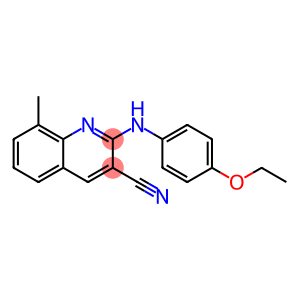 2-(4-ethoxyanilino)-8-methyl-3-quinolinecarbonitrile