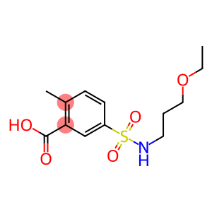 5-[(3-ethoxypropyl)sulfamoyl]-2-methylbenzoic acid