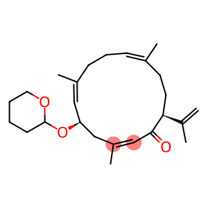 (2E,5R,6E,10E,14S)-14-(1-Methylethenyl)-3,7,11-trimethyl-5-[(tetrahydro-4H-pyran)-2-yloxy]cyclotetradeca-2,6,10-trien-1-one