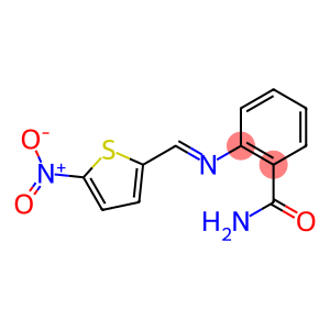 2-{[(E)-(5-nitro-2-thienyl)methylidene]amino}benzamide