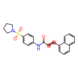 (E)-3-(1-naphthyl)-N-[4-(1-pyrrolidinylsulfonyl)phenyl]-2-propenamide