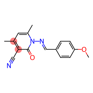 1-{[(E)-(4-methoxyphenyl)methylidene]amino}-4,6-dimethyl-2-oxo-1,2-dihydro-3-pyridinecarbonitrile