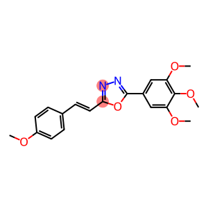 2-[(E)-2-(4-methoxyphenyl)ethenyl]-5-(3,4,5-trimethoxyphenyl)-1,3,4-oxadiazole