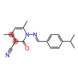 1-{[(E)-(4-isopropylphenyl)methylidene]amino}-4,6-dimethyl-2-oxo-1,2-dihydro-3-pyridinecarbonitrile