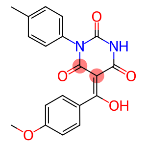 (5E)-5-[HYDROXY(4-METHOXYPHENYL)METHYLENE]-1-(4-METHYLPHENYL)PYRIMIDINE-2,4,6(1H,3H,5H)-TRIONE