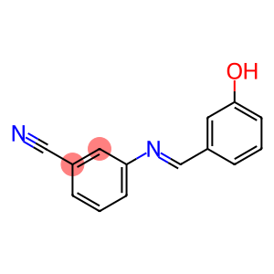 3-{[(E)-(3-hydroxyphenyl)methylidene]amino}benzonitrile