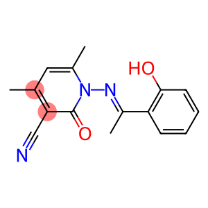 1-{[(E)-1-(2-hydroxyphenyl)ethylidene]amino}-4,6-dimethyl-2-oxo-1,2-dihydro-3-pyridinecarbonitrile