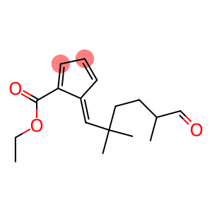 5-[(E)-5-Formyl-2,2-dimethylhexylidene]-1,3-cyclopentadiene-1-carboxylic acid ethyl ester