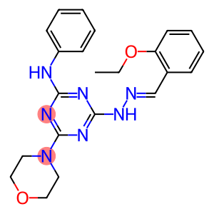 (E)-4-(2-(2-ETHOXYBENZYLIDENE)HYDRAZINYL)-6-MORPHOLINO-N-PHENYL-1,3,5-TRIAZIN-2-AMINE