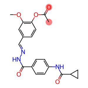 4-[((E)-2-{4-[(cyclopropylcarbonyl)amino]benzoyl}hydrazono)methyl]-2-methoxyphenyl acetate