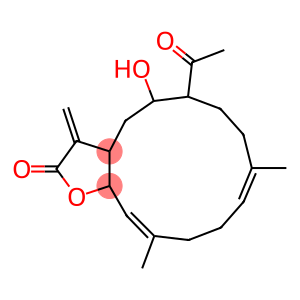 (9E,13E)-6-Acetyl-5-hydroxy-9,13-dimethyl-3-methylene-3,3a,4,5,6,7,8,11,12,14a-decahydro-2H-cyclotrideca[b]furan-2-one