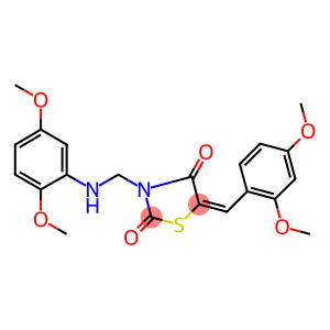 (E)-5-(2,4-DIMETHOXYBENZYLIDENE)-3-((2,5-DIMETHOXYPHENYLAMINO)METHYL)THIAZOLIDINE-2,4-DIONE