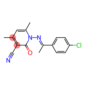 1-{[(E)-1-(4-chlorophenyl)ethylidene]amino}-4,6-dimethyl-2-oxo-1,2-dihydro-3-pyridinecarbonitrile