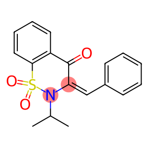 (3E)-3-BENZYLIDENE-2-ISOPROPYL-2,3-DIHYDRO-4H-1,2-BENZOTHIAZIN-4-ONE 1,1-DIOXIDE