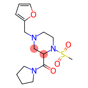 4-(2-FURYLMETHYL)-1-(METHYLSULFONYL)-2-(PYRROLIDIN-1-YLCARBONYL)PIPERAZINE