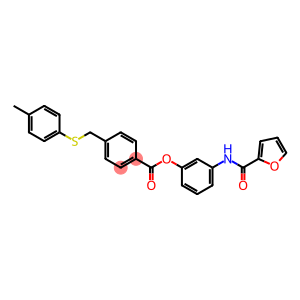 3-(2-furoylamino)phenyl 4-{[(4-methylphenyl)sulfanyl]methyl}benzoate