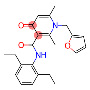 1-(2-Furanylmethyl)-1,4-dihydro-2,6-dimethyl-N-(2,6-diethylphenyl)-4-oxopyridine-3-carboxamide