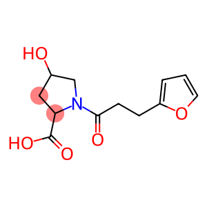 1-[3-(furan-2-yl)propanoyl]-4-hydroxypyrrolidine-2-carboxylic acid