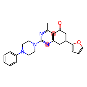7-(FURAN-2-YL)-4-METHYL-2-(4-PHENYLPIPERAZIN-1-YL)-7,8-DIHYDROQUINAZOLIN-5(6H)-ONE