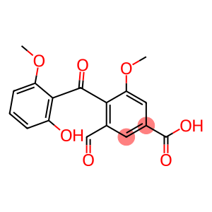 3-Formyl-5-methoxy-4-(2-hydroxy-6-methoxybenzoyl)benzoic acid